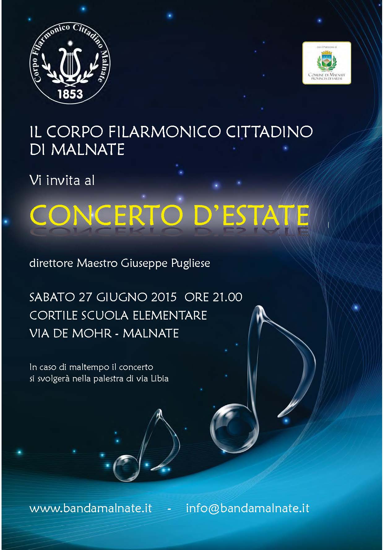Locandina Concerto d'Estate 2015